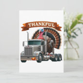 Thanksgiving Turkey Riding Semi Truck 招待状 (スタンド正面)
