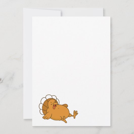 Thanksgiving Turkey Riding Semi Truck 招待状 (裏面)