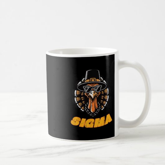 Thanksgiving Turkey Sigma Cool Meme Fall Men Boys  コーヒーマグカップ (右)