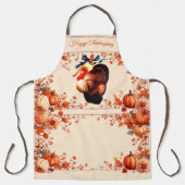 Thanksgiving Turkey Wishes エプロン (正面)