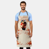 Thanksgiving Turkey Wishes エプロン (着用した状態)