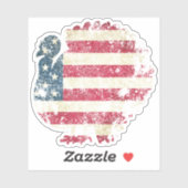 Thanksgiving Turkey With American Flag シール (シート)