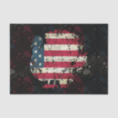 Thanksgiving Turkey With American Flag 薄葉紙 (正面)