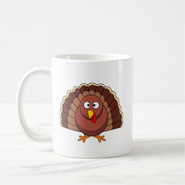 Thanksgiving Turkey With Pumpkin Cartoon コーヒーマグカップ