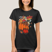 Thanksgiving Turkey With Pumpkin Shotgun Tシャツ (正面)