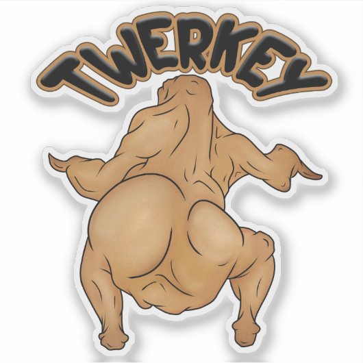 Thanksgiving Twerkey Sticker シール (正面)