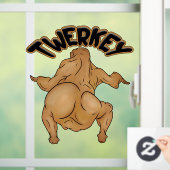 Thanksgiving Twerkey Window Cling ウィンドウサイン (ホーム)