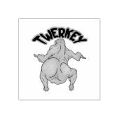 Thanksgiving Twerkey Wood Art Stamp ラバースタンプ (インプリント)