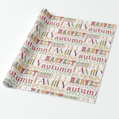 Thanksgiving Typography Design Wrapping Paper ラッピングペーパー (アンロールド)