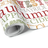 Thanksgiving Typography Design Wrapping Paper ラッピングペーパー (ロールコーナー)