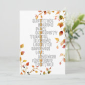 Thanksgiving Typography of Gratitude and Joy シーズンカード (スタンド正面)