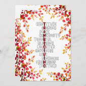 Thanksgiving Typography of Gratitude and Joy  シーズンカード (正面/裏面)