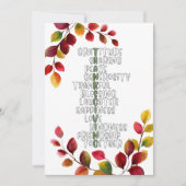 Thanksgiving Typography of Gratitude and Joy シーズンカード (正面)