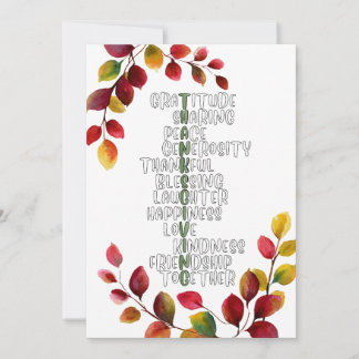 Thanksgiving Typography of Gratitude and Joy  シーズンカード