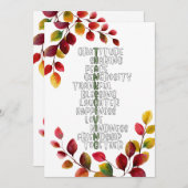 Thanksgiving Typography of Gratitude and Joy  シーズンカード (正面/裏面)