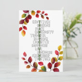 Thanksgiving Typography of Gratitude and Joy  シーズンカード (スタンド正面)