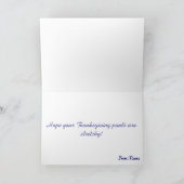 Thanksgiving Vegetable House カード (内部)