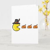 Thanksgiving Video Game Eating Turkey Gamer Men Wo カード (黄色い花)