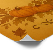 Thanksgiving Welcome Sign | Rustic Autumn Poster ポスター (角)