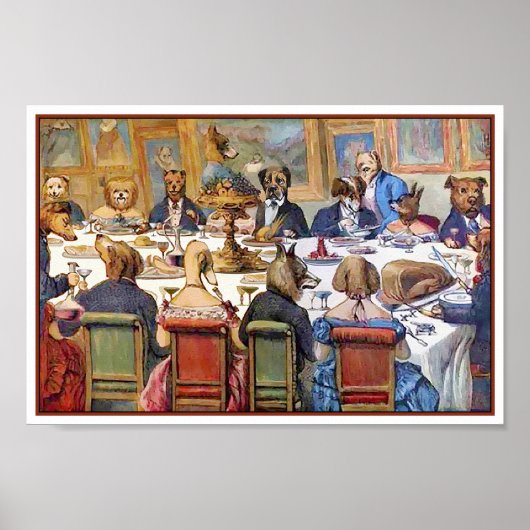 Thanksgiving with Dogs "Dogs Dinnerパーティー" ポスター (正面)