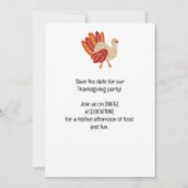 Thanksgiving with Turkey for Cat lovers 招待状 (裏面)