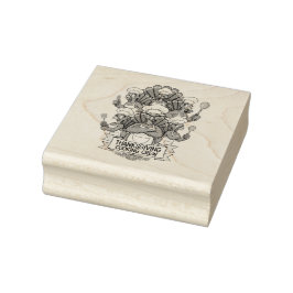 Thanksgiving Wood Art Stamp ラバースタンプ