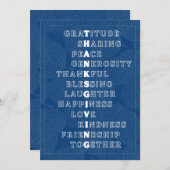  Thanksgiving Word Art in Various Colors シーズンカード (正面/裏面)