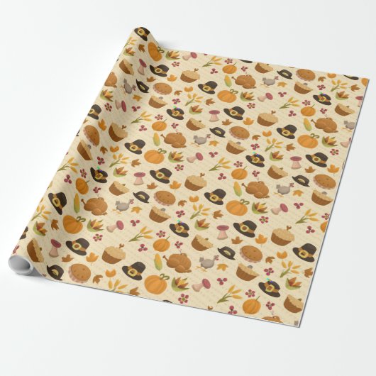 Thanksgiving Wrapping Paper ラッピングペーパー (アンロールド)