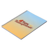 Thanksgivukkahの幸せな（ユダヤ教）メノラーか葉 ノートブック (左側)