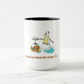 Thanksgivukkahの挨拶 マグカップ (中央)