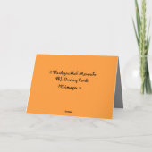 Thanksgivukkahの（ユダヤ教）メノラーの挨拶状 シーズンカード (裏面)