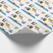 THANKSGIVUKKAHはハヌカーのための感謝のギフトを与えます ラッピングペーパー (角)