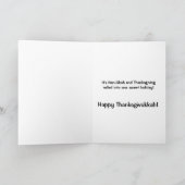 ThanksgivukkahカードおもしろいなハウンドドッグのwYamaka シーズンカード (内部)