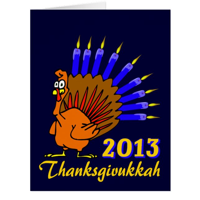 Thanksgivukkah 2013年のMenurkeyの挨拶状 (正面)