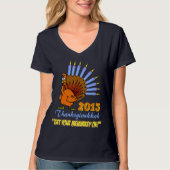 Thanksgivukkah 2013年のMenurkeyのTシャツ Tシャツ (正面)