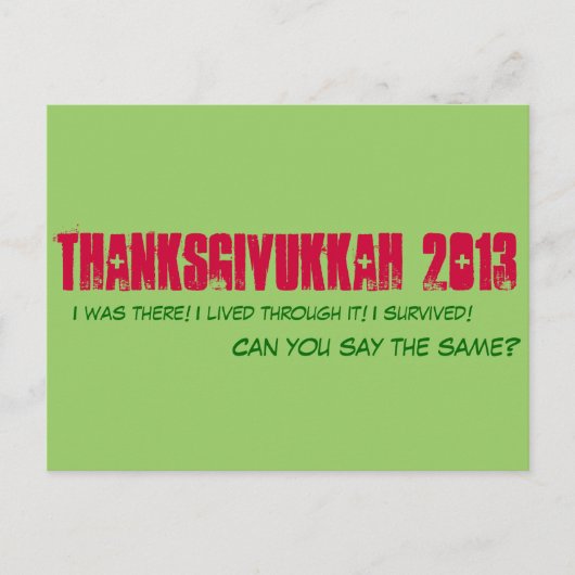 Thanksgivukkah 2013 – はがき (正面)