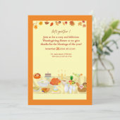 thanksguiving invitation card 招待状 (スタンド正面)