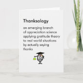 Thanksology -おもしろいな卒業のギフトは詩感謝していしています サンキューカード (正面)