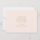 Thans 結婚 Thank You 3フォトコラージュ赤面金ゴールド サンキューカード (裏面)