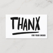 THANXブラシストロ感謝していックご注文QRコード 名刺 (正面)