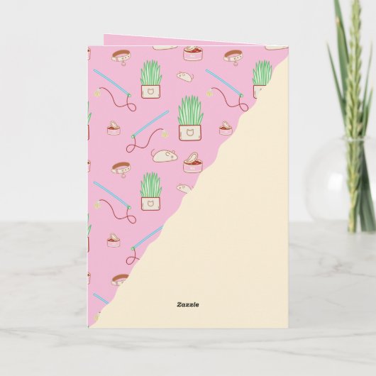 That Cat Life誕生日写真と文字ピンクカード カード (裏面)