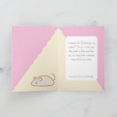 That Cat Life誕生日写真と文字ピンクカード カード (内部)