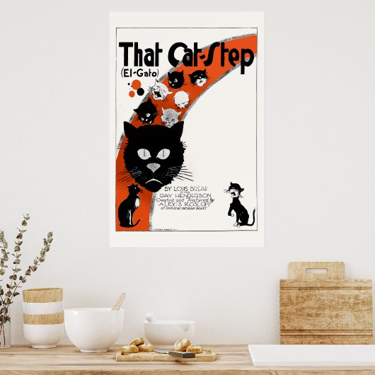 That Cat Stop - El Gato Large Poster ポスター (キッチン)