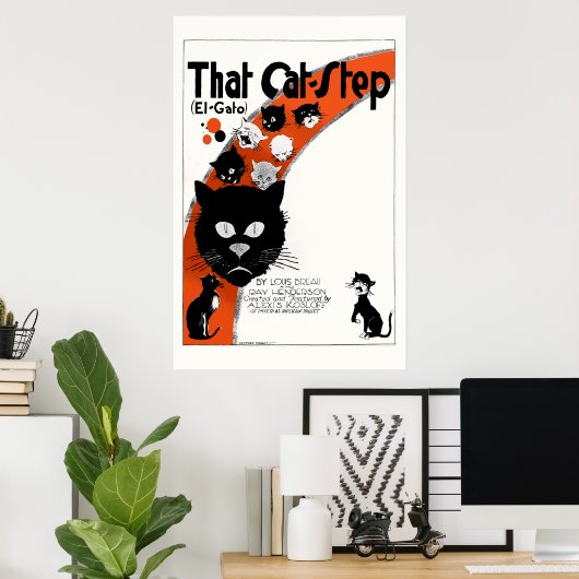 That Cat Stop - El Gato Large Poster ポスター (ホームオフィス)