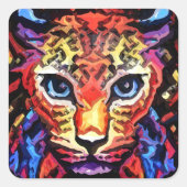 That Colorful Leopard Look  スクエアシール (正面)