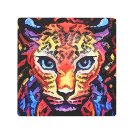 That Colorful Leopard Look メタルプリント
