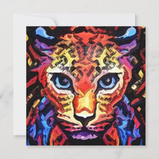 That Colorful Leopard Look Flat Card (正面)