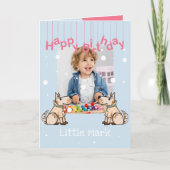 That Dog Life Blue Boy誕生日写真 カード (正面)