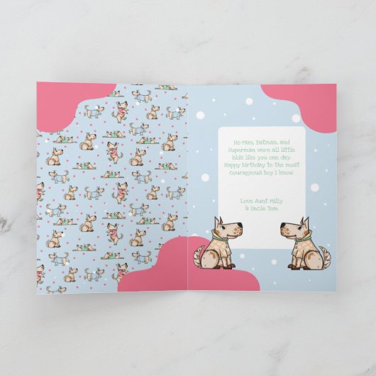 That Dog Life Blue Boy誕生日写真 カード (内部)