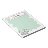 That Dog Life Dog Bone Greenメモ帳 ノートパッド (アングル)